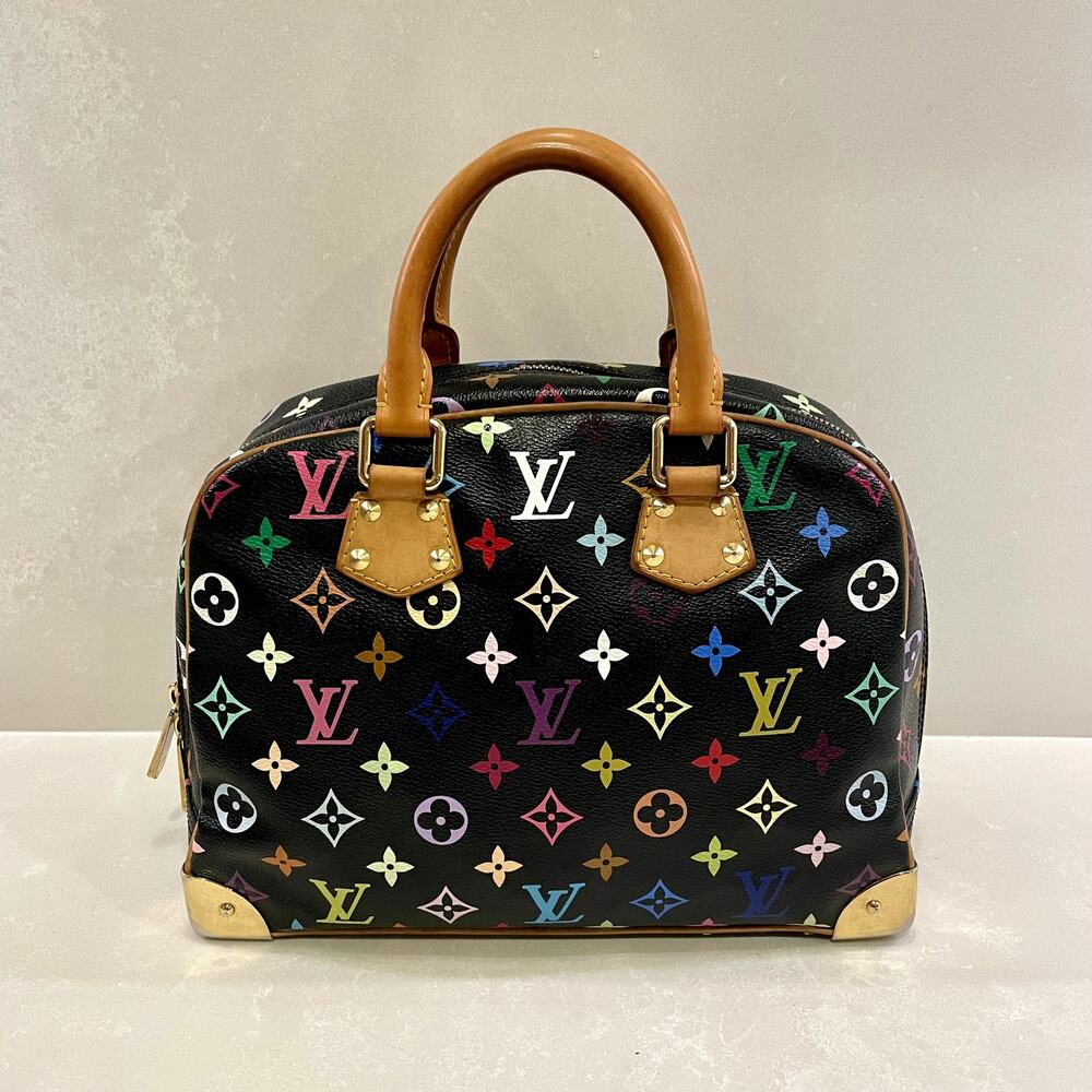 Louis Vuitton x Takashi Murakami Multicolor Black Monogram Trouville